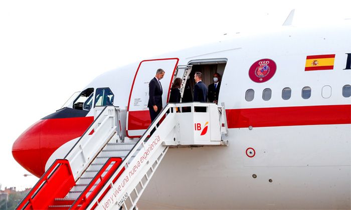 El avión oficial de los Reyes