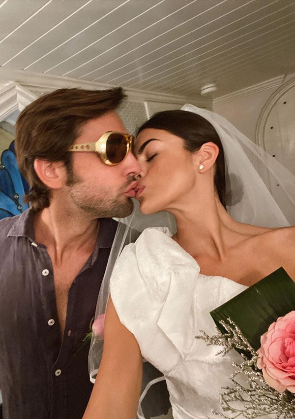 Marta Lozano y Lorenzo Remohi durante su boda en Las Vegas