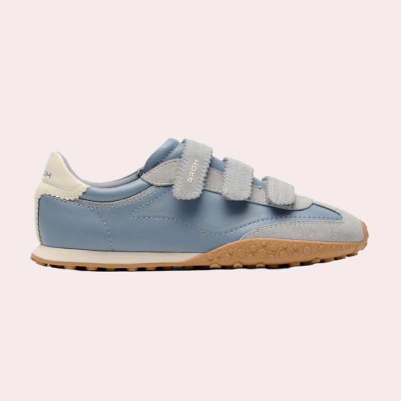 Zapatillas de mujer en piel bajas con suela de goma - Hoff - Azul