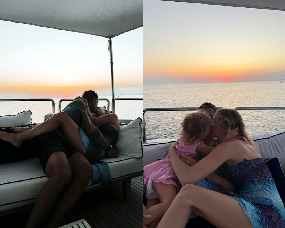 La pareja está disfrutando estos días de unas vacaciones en familia en las Islas Baleares. 