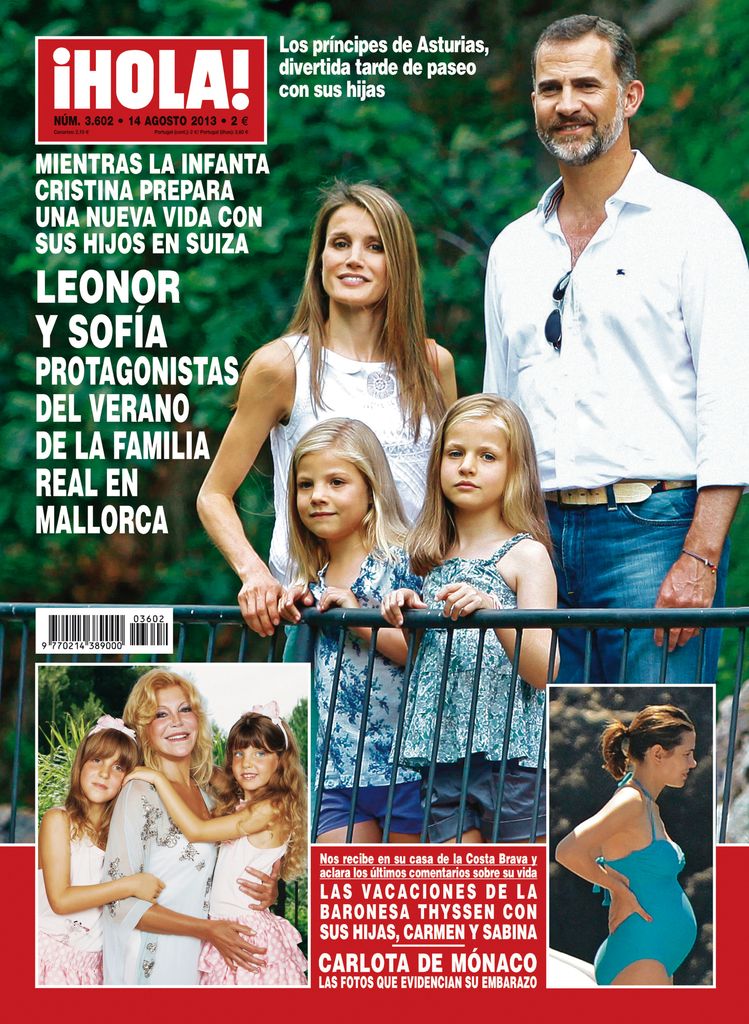 Los reyes Felipe y Letizia con sus hijas en Mallorca