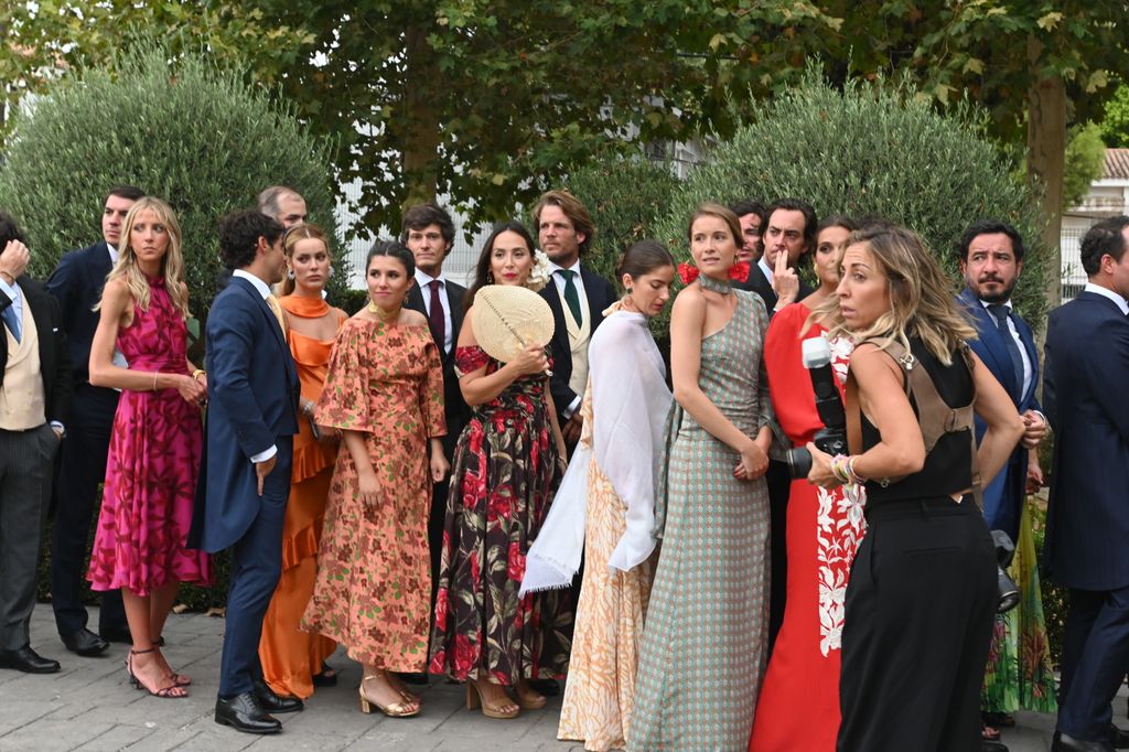 Tamara Falco, ,Teresa Urquijo y Alejandra Onieva during la boda de Luisa Bergel y Cristian Florez