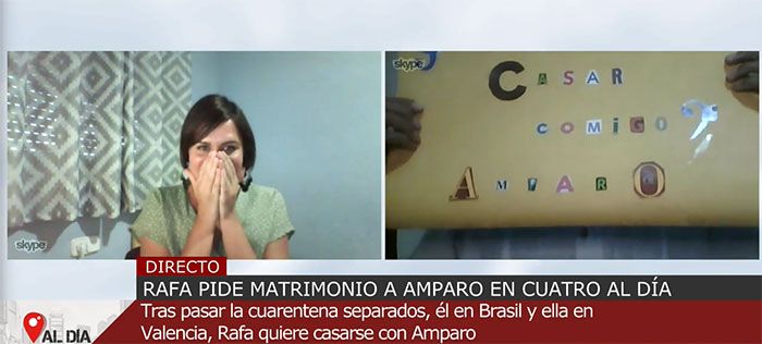Petición de matrimonio en directo en el programa de Joaquín Prat 'Cuatro al día'