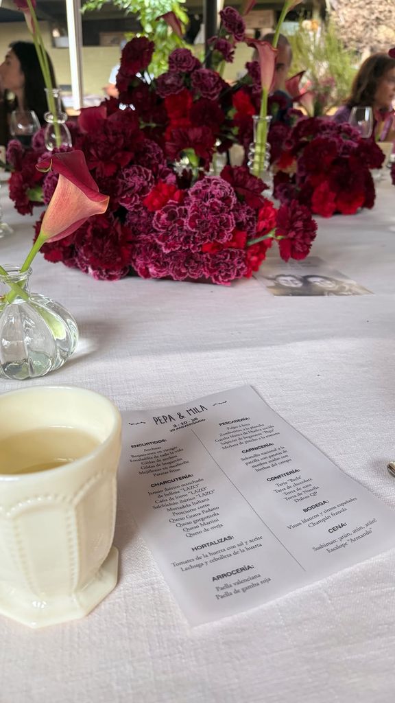 El menú de la boda 