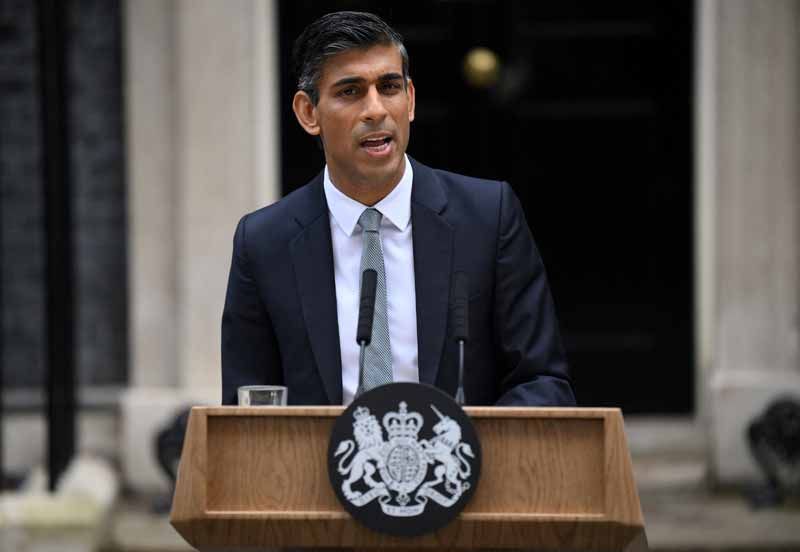 Rishi Sunak, en su primer discurso como primer ministro de Reino Unido
