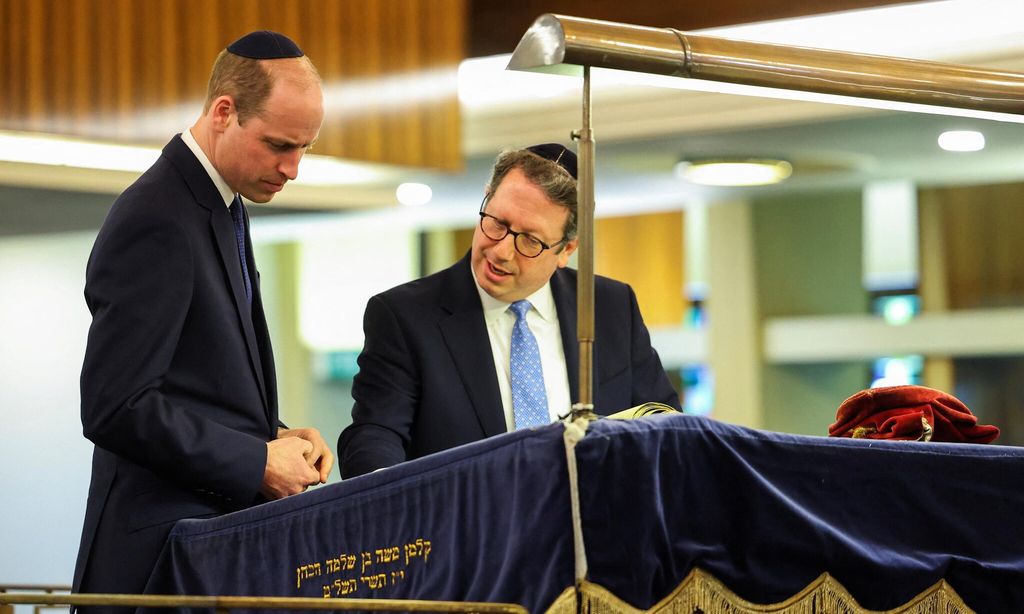His Royal Highness\' visit to the Western Marble Arch Synagogue came two days after he missed his godfather\'s memorial service in Windsor
