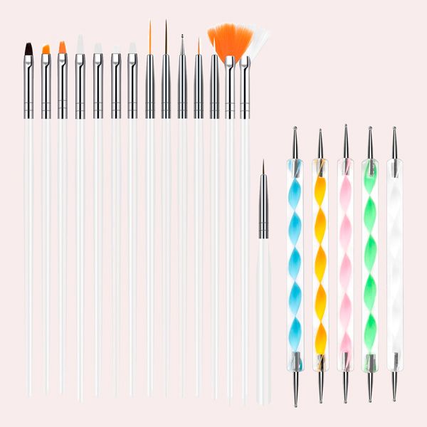 URAQT Juego de 20 pinceles de uñas