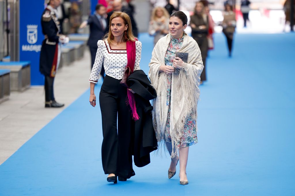 Teresa Urquijo a su llegada al Palacio de Cristal