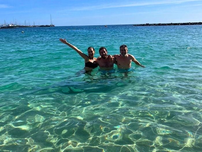 Eva González en el mar