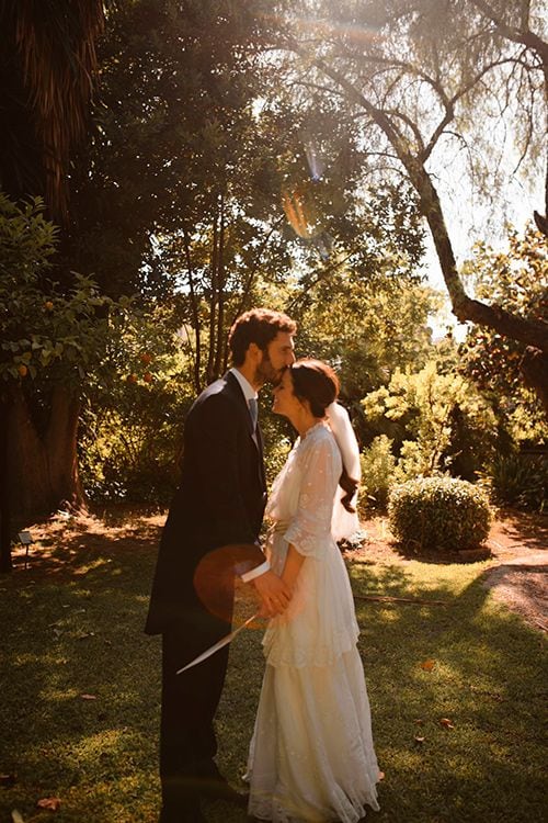 Una novia con vestido vintage de Carmen Maza