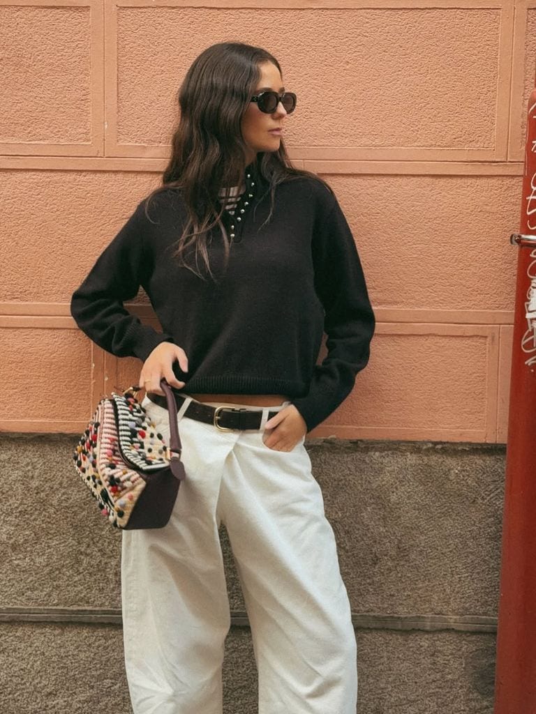 Victoria Federica con vaqueros blancos en Madrid