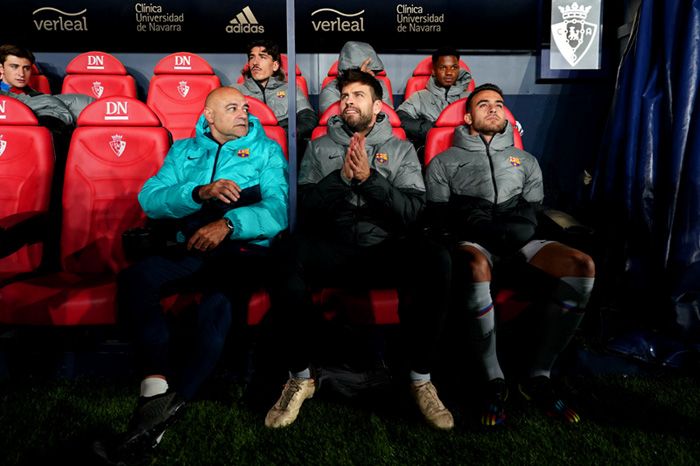 Piqué en el banquillo