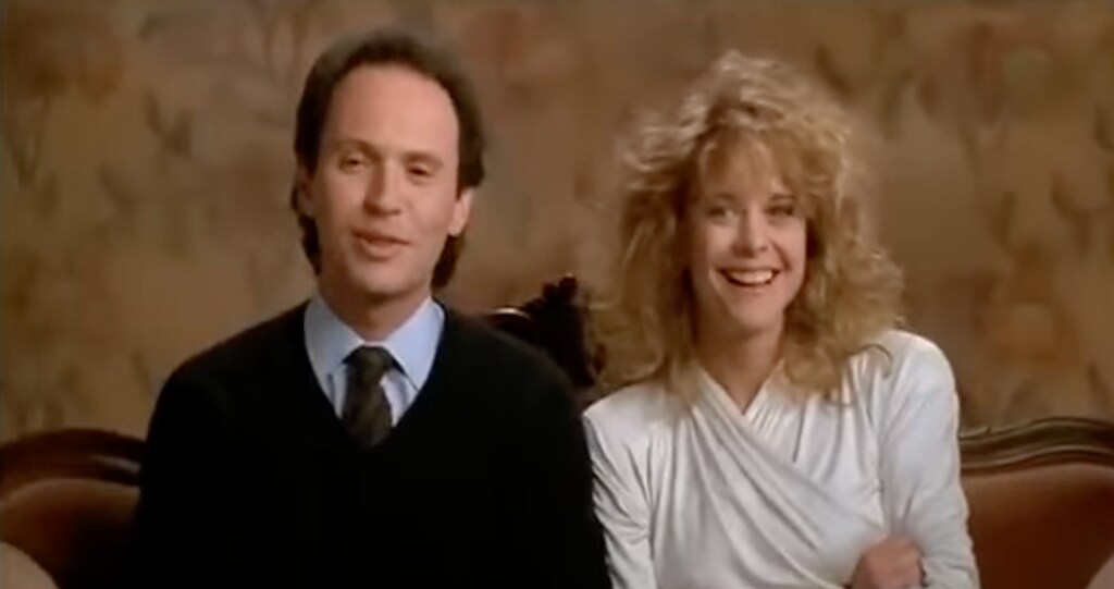Meg Ryan y Billy Crystal en la escena final de 'Cuando Harry encontró a Sally'