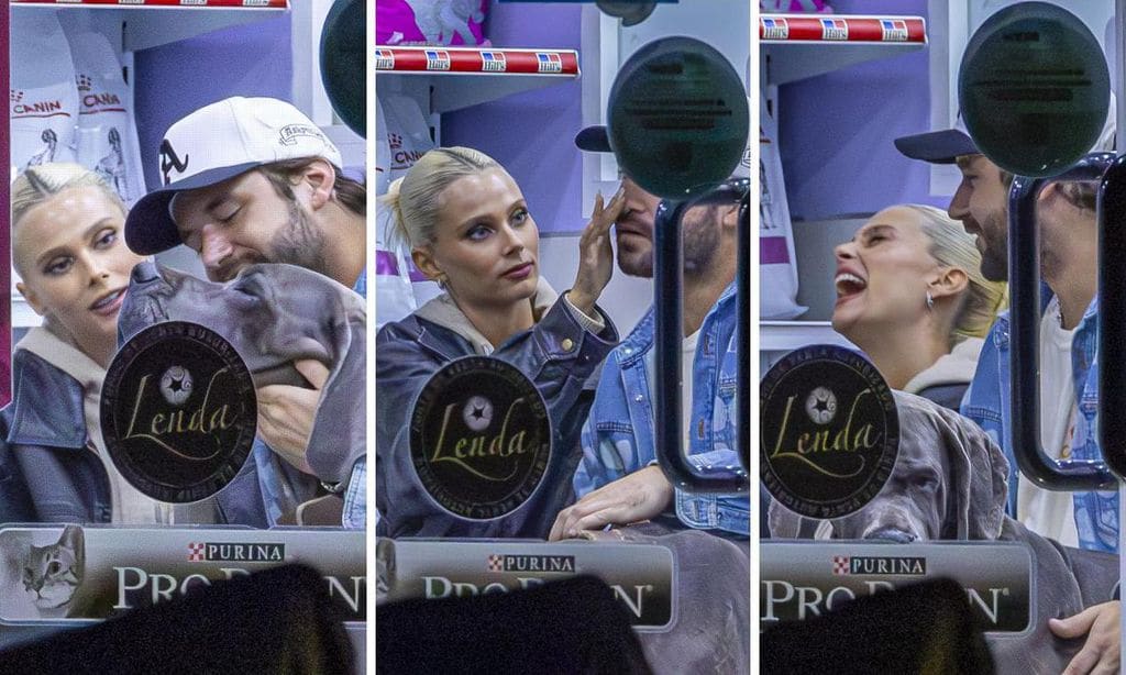 Valentina Zenere y Jordi Pujol Lladó, en el veterinario, con su perro.