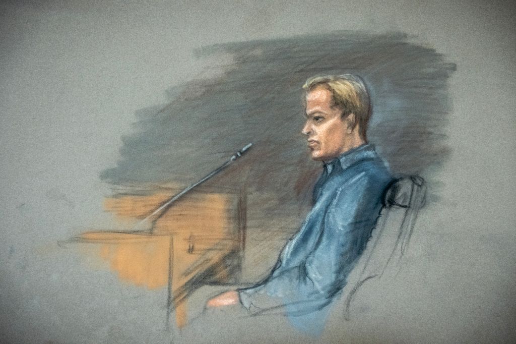 Imagen dibujada del hijo de Mette-Marit durante el proceso penal contra él