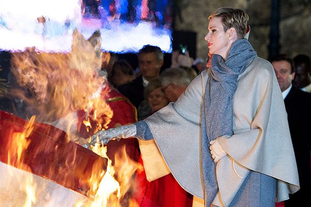 La princesa Charlene de Mónaco presidió la ceremonia anual del Día de Santa Devota