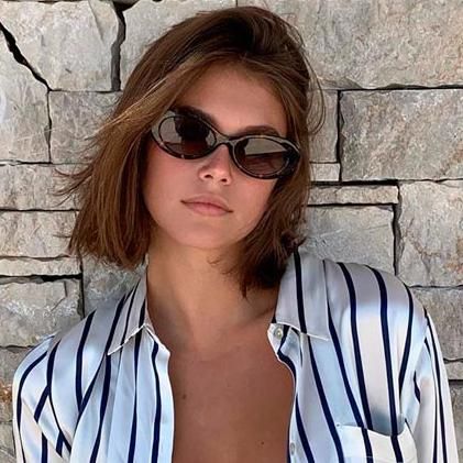 kaia gerber con mechas balayage