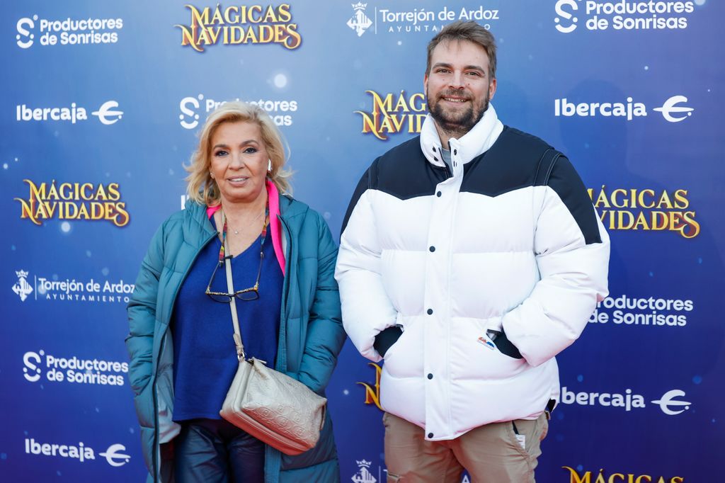 La colaboradora televisiva Carmen Borrego y su hijo José María Almoguera en 2025