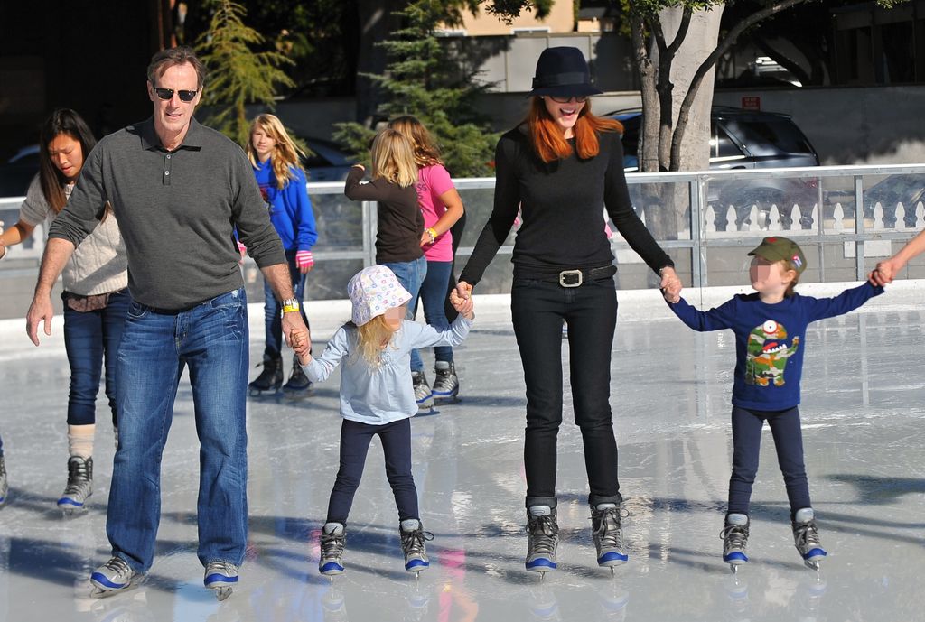 Tom Mahoney y Marcia Cross, junto a sus hijas Eden y Savannah