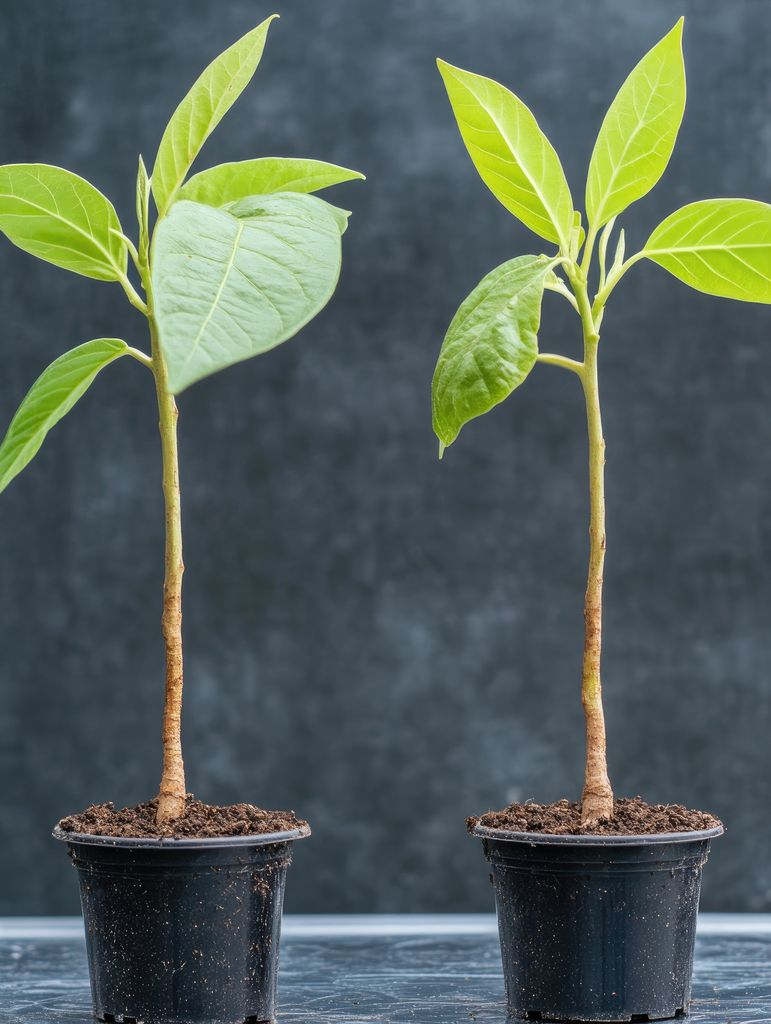 Dos plantas de aguacate