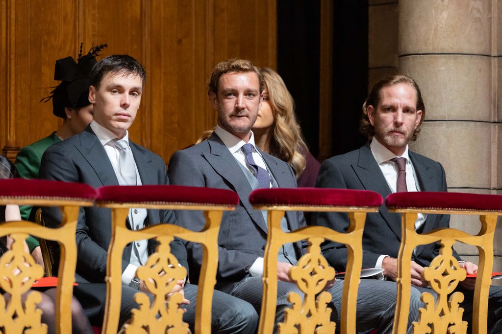 Pierre, Andrea y Louis Ducruet en el Día Nacional de Mónaco