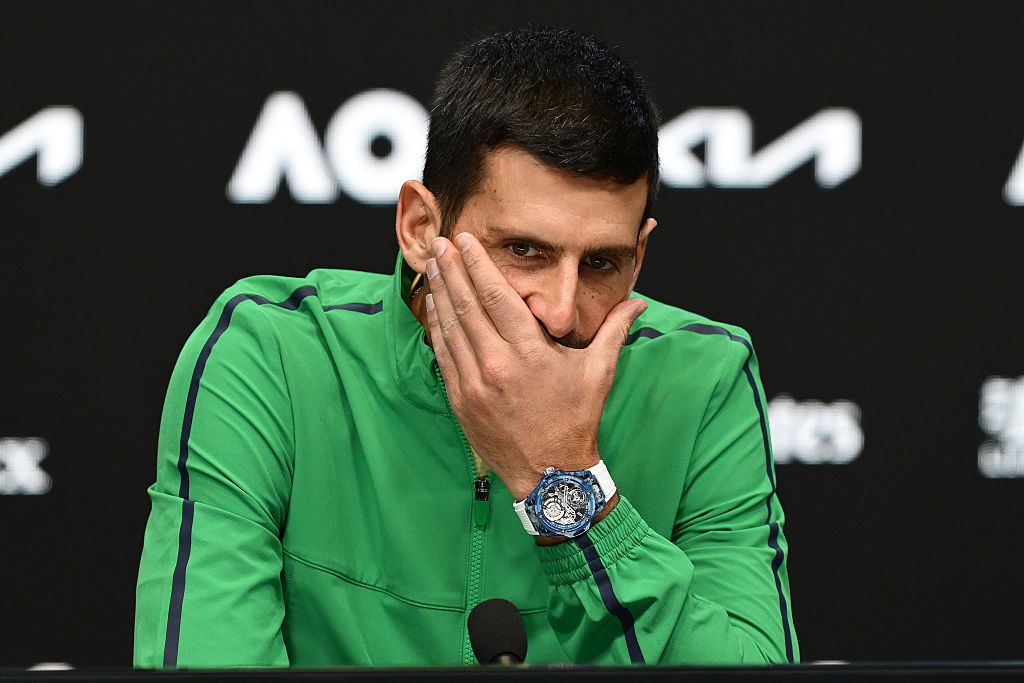 Novak Djokovic, la imagen de la derrota en el Open de Australia
