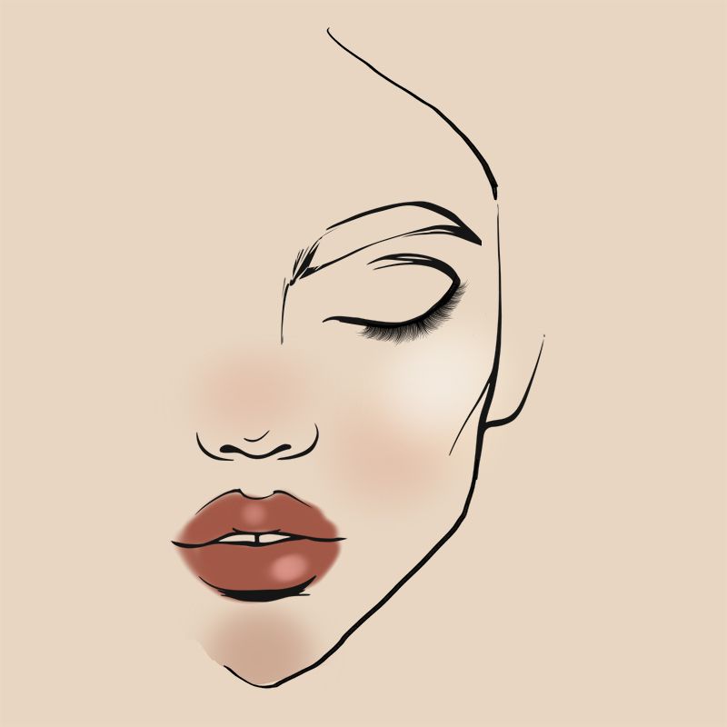 Maquillaje de novia para rostros diamante