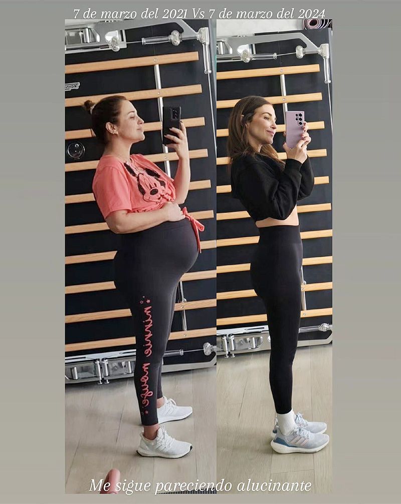 Paula Echevarría muestra la transformación de su cuerpo en tres años