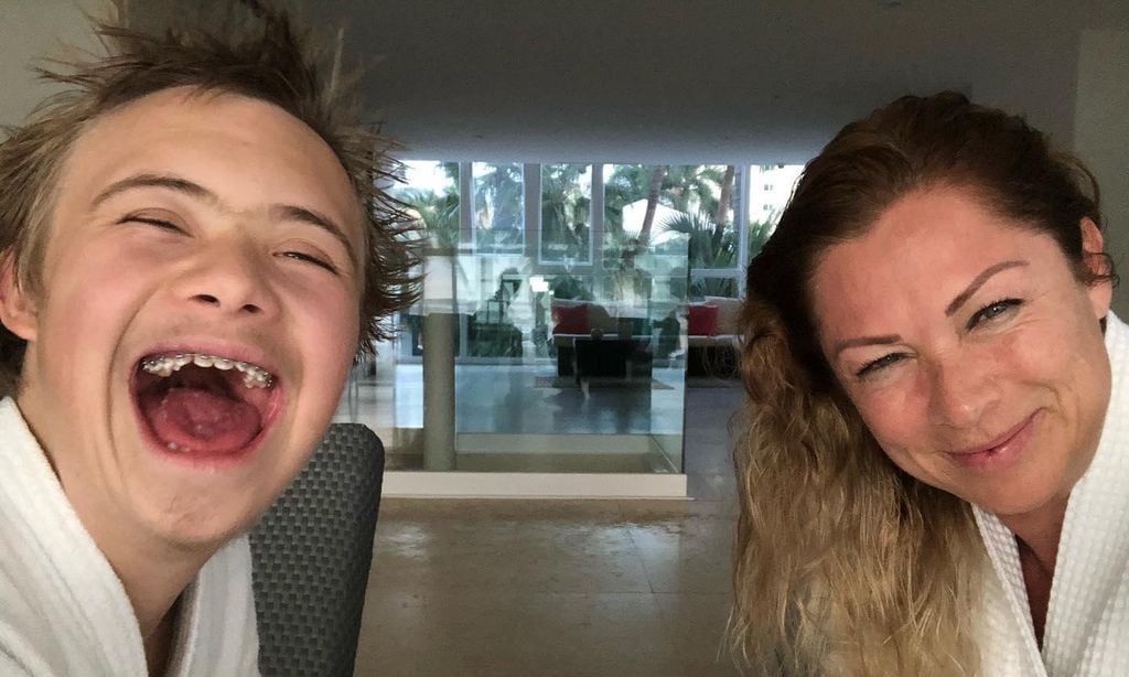 Leticia Calderón y su hijo Luciano Collado