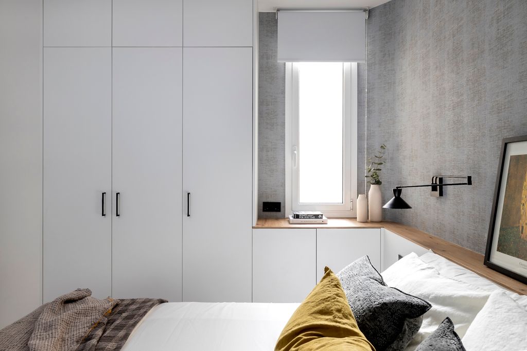 Dormitorio con muebles a medida. 