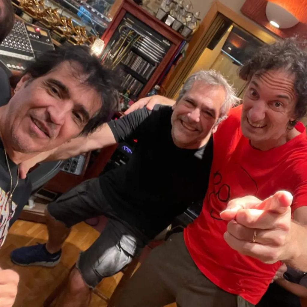 Felipe Staiti trabajando con Jota Morelli y Guillermo Vadalá