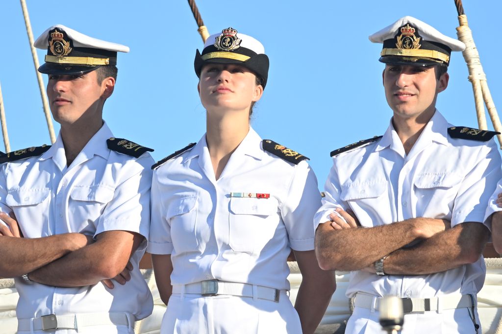 La princesa Leonor llega a bordo del Juan Sebastian Elcano a Montevideo (Uruguay
