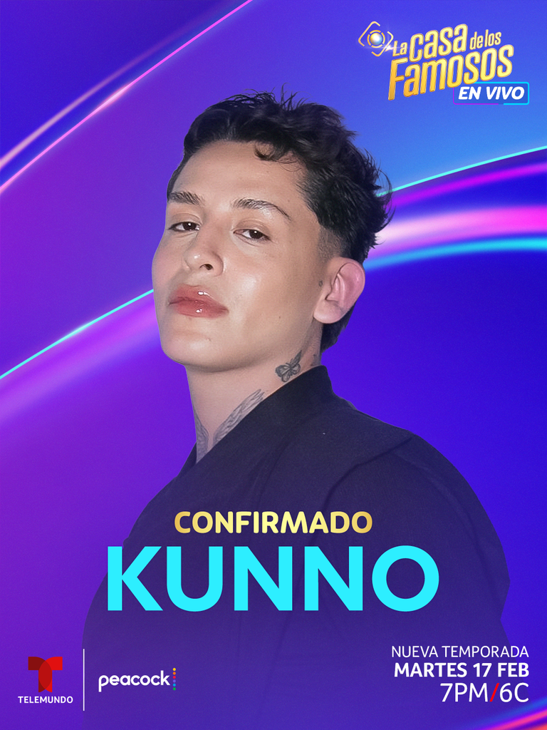 Kunno habitará 'La Casa de los Famosos' este 2026.