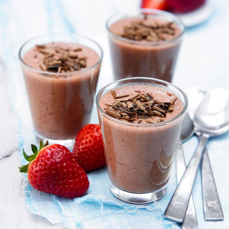 Batido de chocolate y fresa