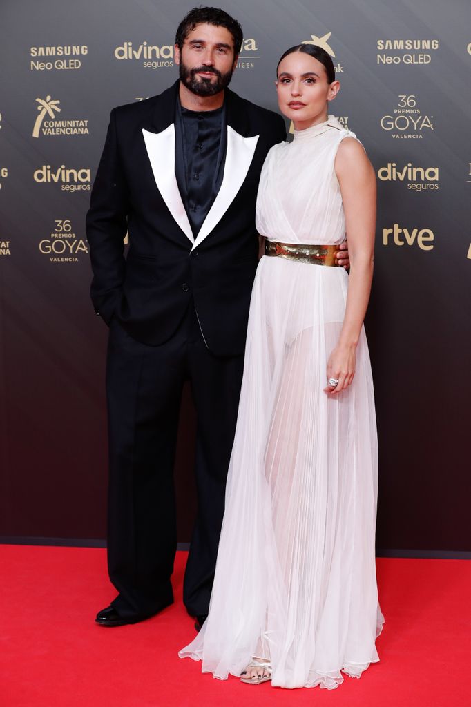 La pareja de actores Álex García y Verónica Echegui en los Premios Goya 2022