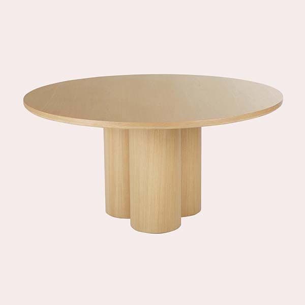 Mesa de comedor redonda en madera CALDERA