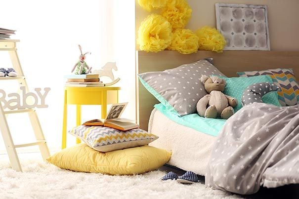 Y en el dormitorio de los niños