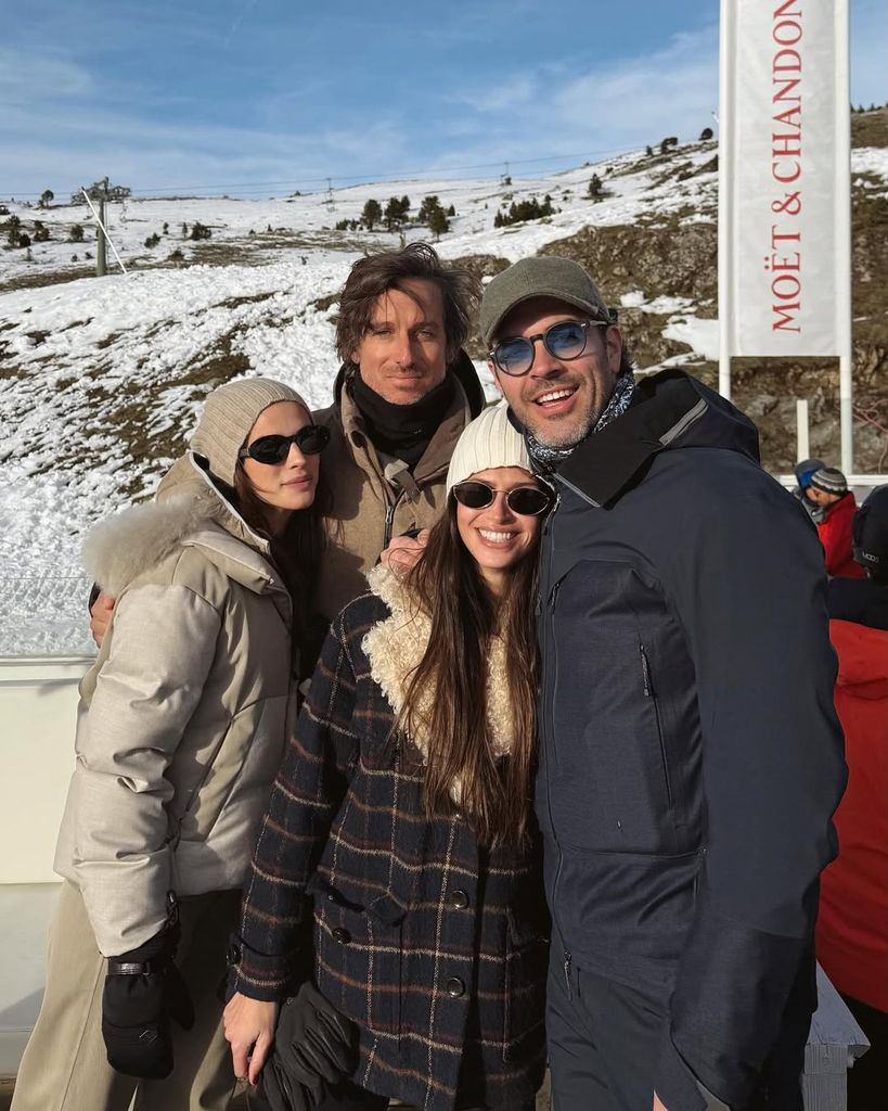Marta Oria, Sandra Gago, Feliciano López y Haryán Rodríguez en Baqueira.