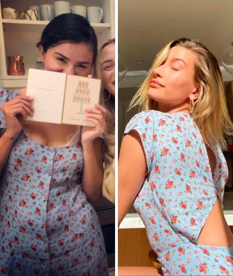 Selena Gomez en 2018 | Hailey Bieber en 2020