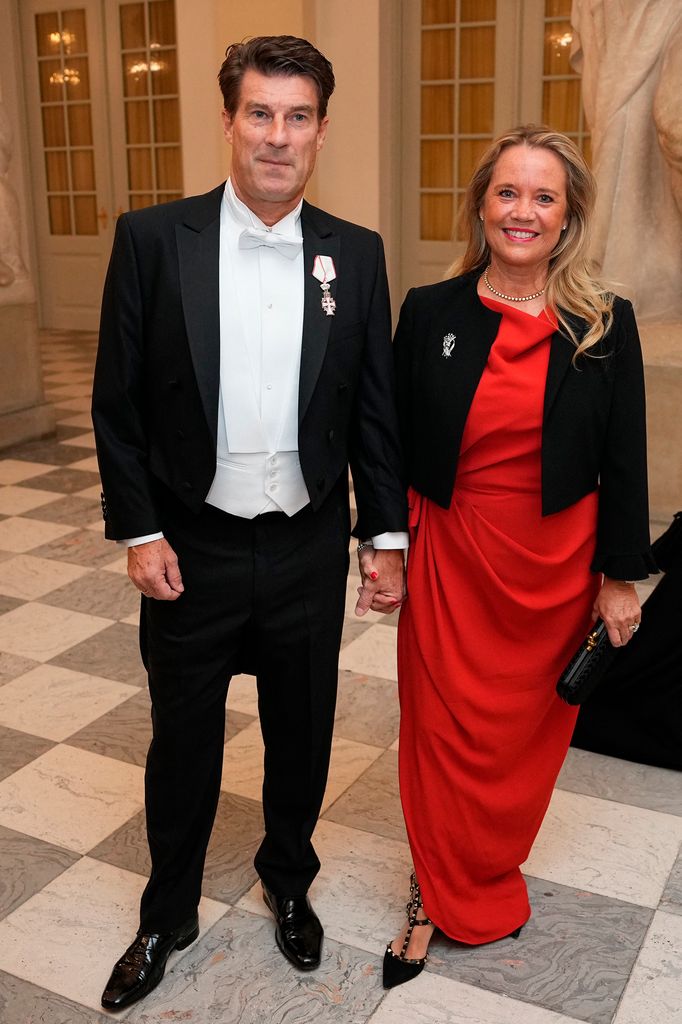 Michael Laudrup y su mujer, Siw, en la cena de Estado realizada durante la visita de los reyes Felipe y Letizia a Dinamarca