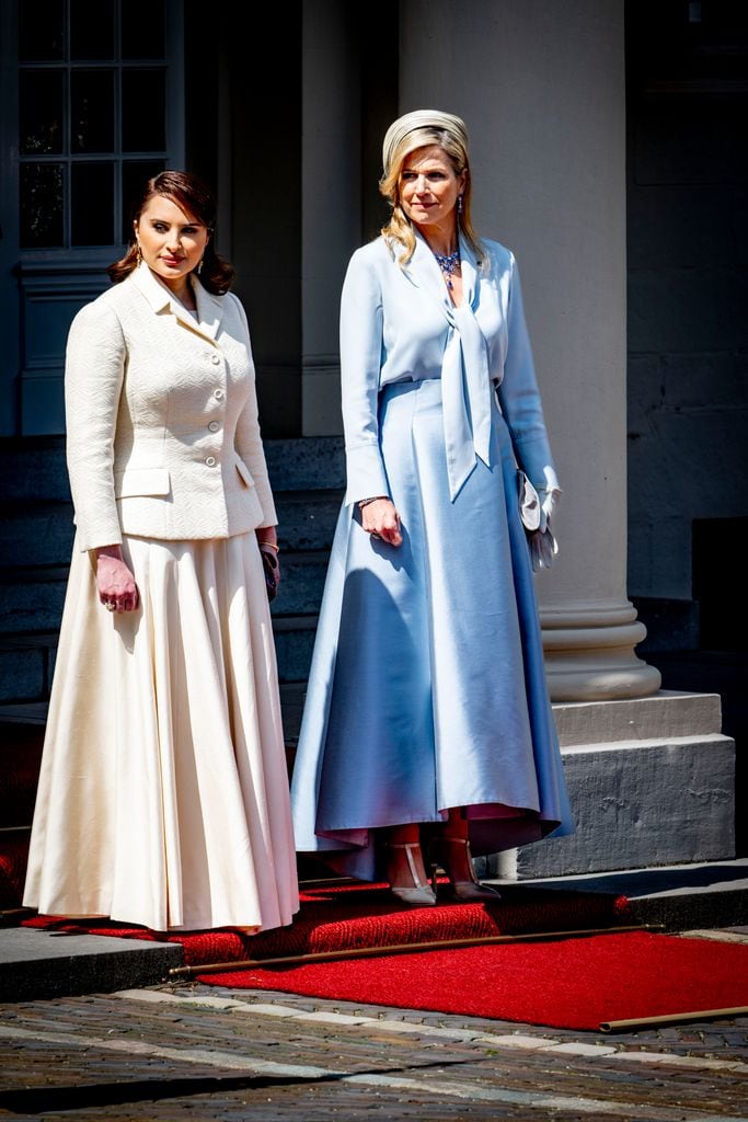 Máxima de Países Bajos recibe a la esposa del emir de Catar, Sheika Jawaher bint Hamad Al Thani