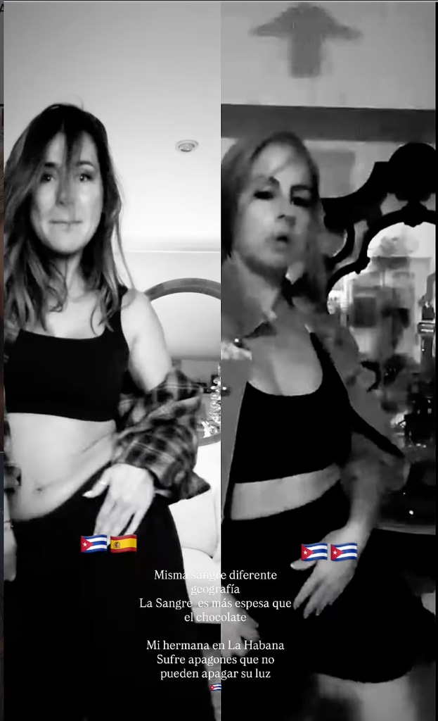 Elena Tablada bailando con su hermana Cosette