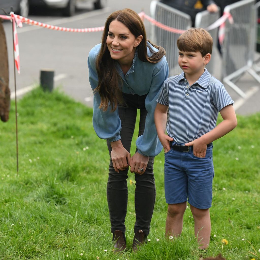 The Princess of Wales and son Prince Louis