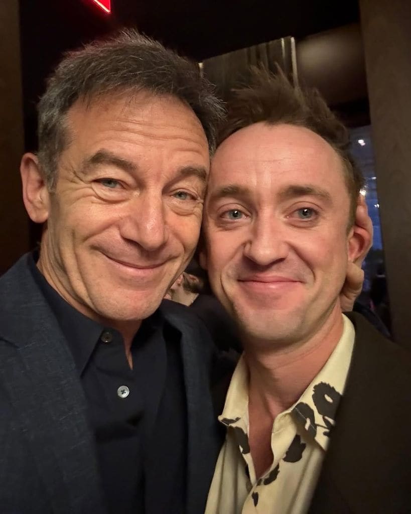 Jason Isaacs y Tom Felton celebran el debut en Broadway del actor que dio vida a Draco Malfoy en las películas originales de 'Harry Potter'