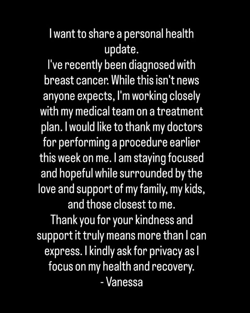 Vanessa Trump revela su diagnóstico de cáncer.