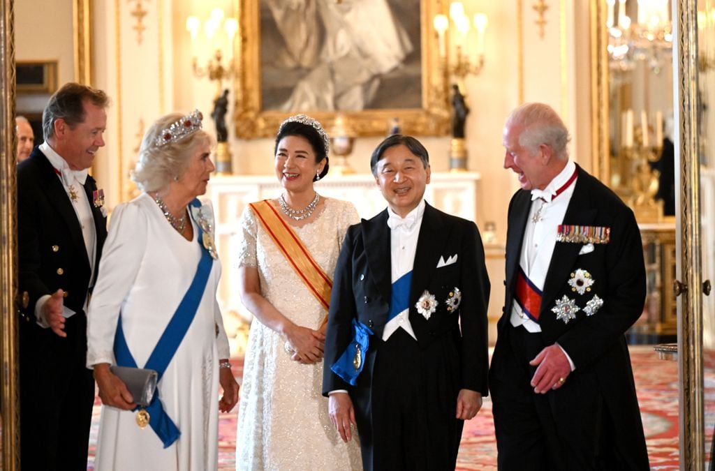 Carlos III y Camilla, anfitriones en un banquete de Estado con los emperadores Naruhito y Masako de Japón celebrado en Londres