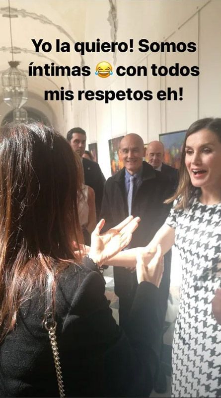 El encuentro de la reina Letizia y Elena Furiase en 2019