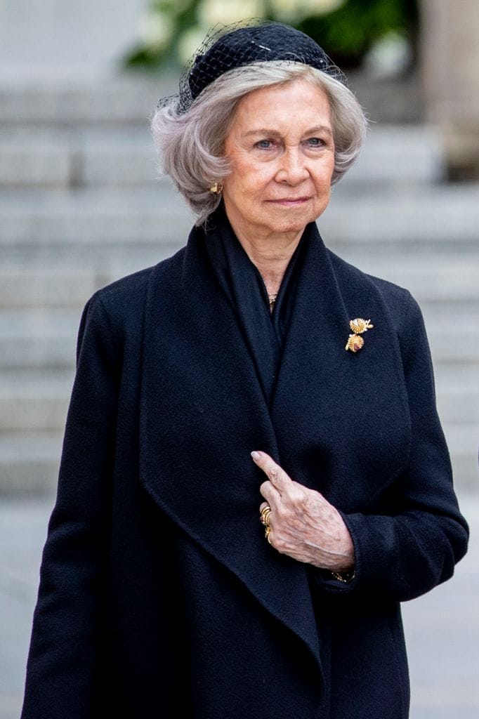 La reina Sofía en el funeral del Gran Duque de Luxemburgo