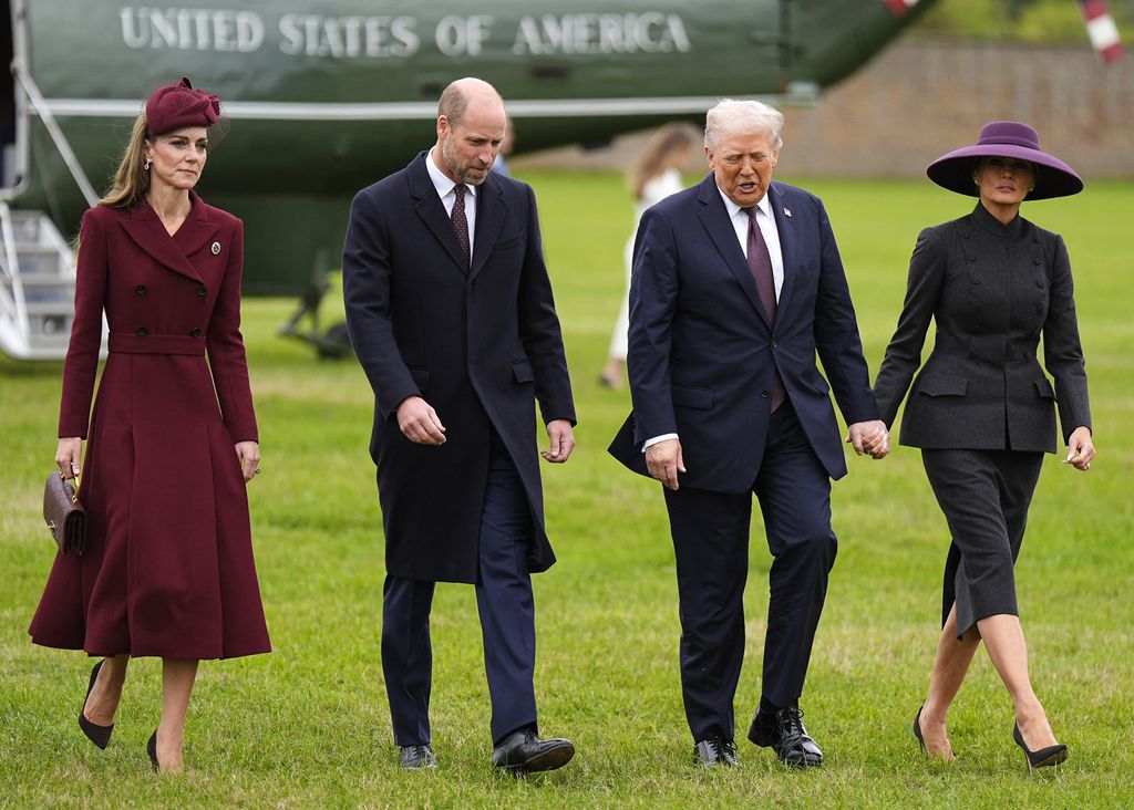 Kate Middleton y el príncipe William recibieron a Donald y Melania Trump en el Reino Unido.   