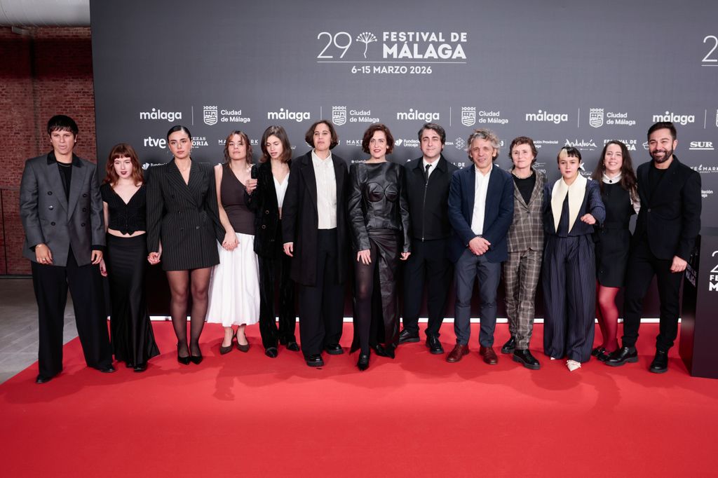 Bruna Lucadamo y el equipo de su película en la presentación del Festival de Málaga